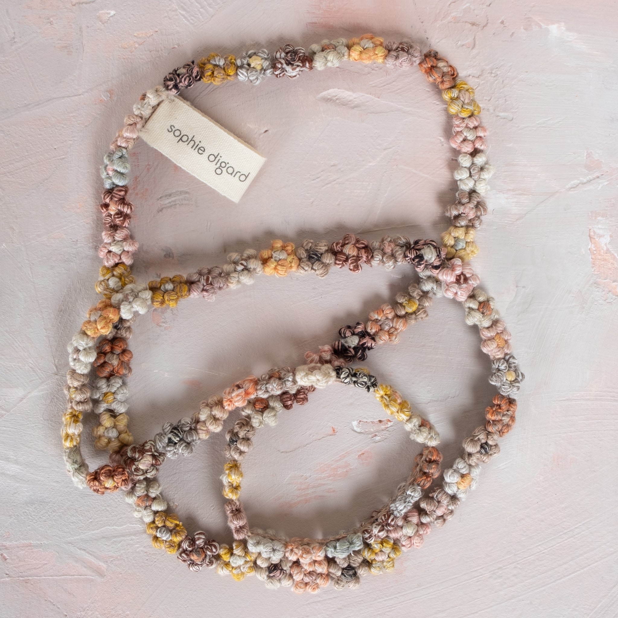 Sophie Digard Hand Crafted Linen Blossom Necklace