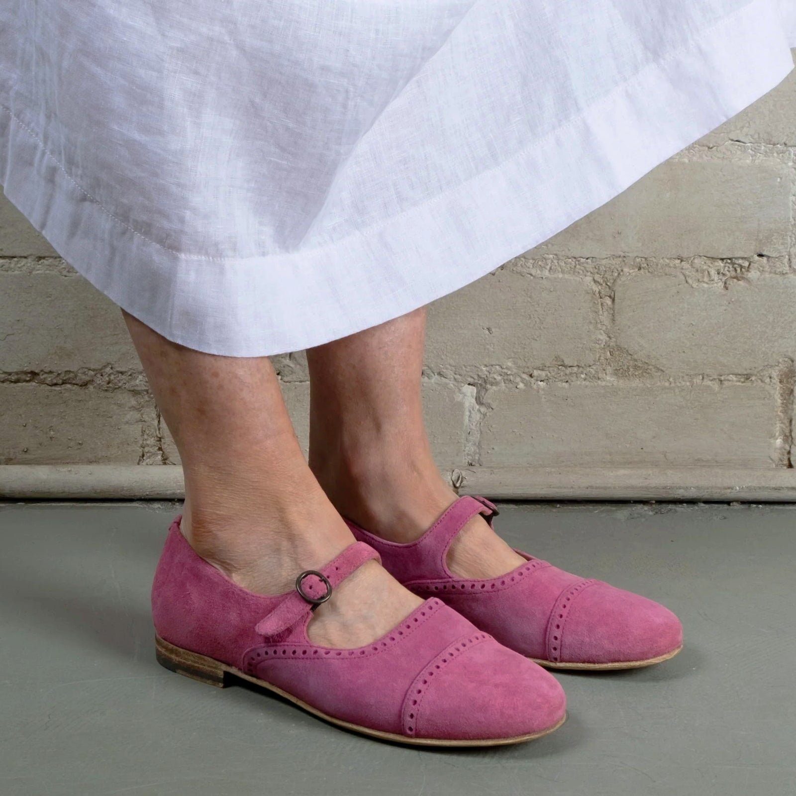 Victoria Varrasso Pink Suede Dolls Shoes