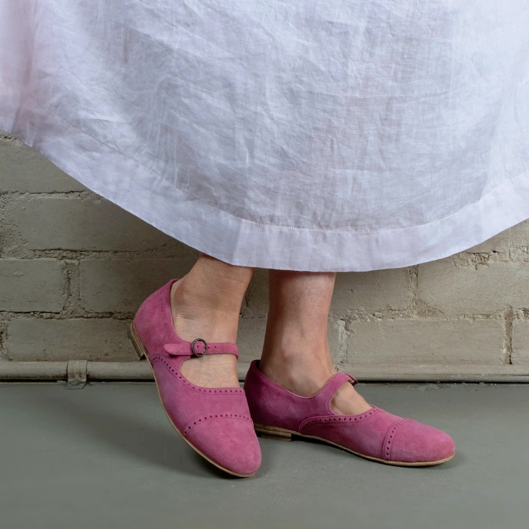 Victoria Varrasso Pink Suede Dolls Shoes