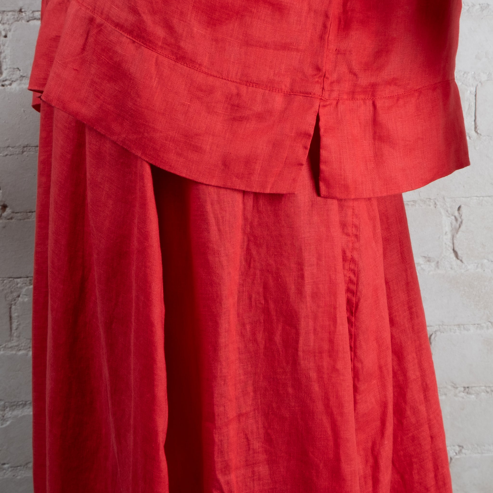 Francis Red Linen Top