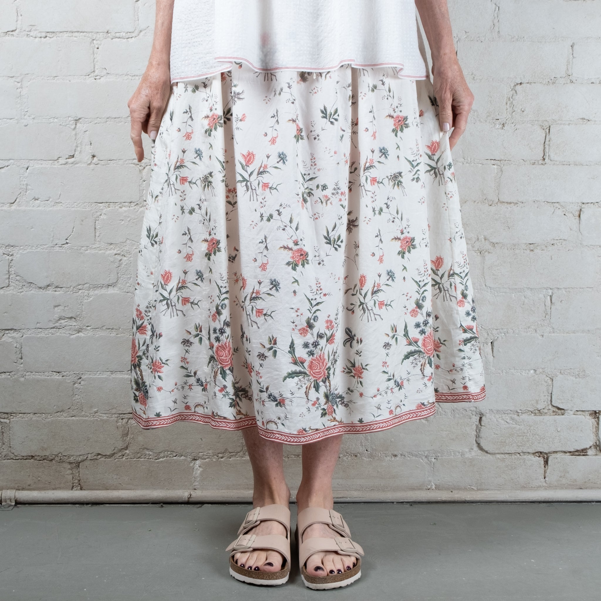 Dve Isha Silk Floral Printed Skirt