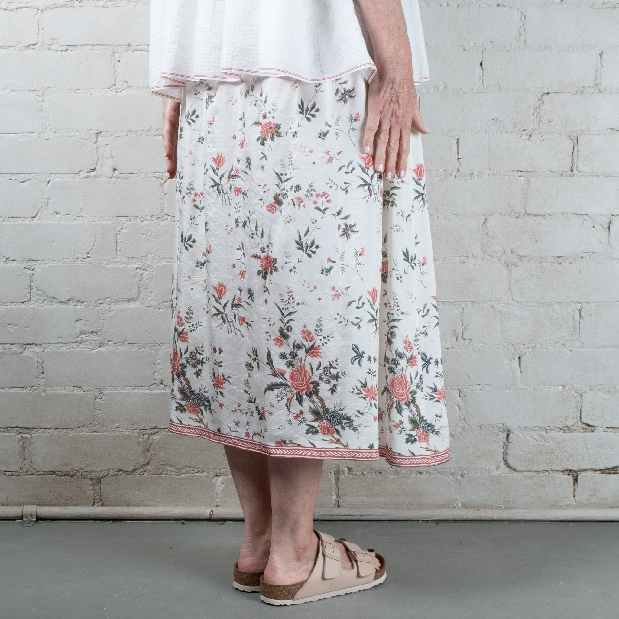 Dve Isha Silk Floral Printed Skirt