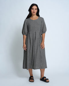 Violetta Anais Linen Check Dress