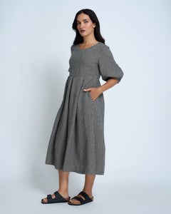 Violetta Anais Linen Check Dress