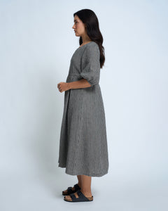 Violetta Anais Linen Check Dress