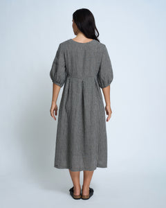 Violetta Anais Linen Check Dress