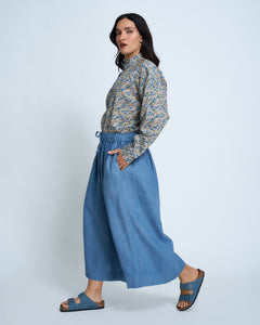 Violetta Siena Vintage Wash French Linen Wide Leg Pants