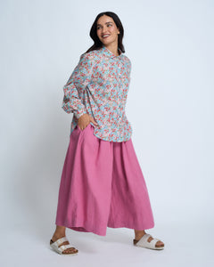 Violetta Siena Vintage Wash French Linen Wide Leg Pants