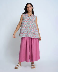 Violetta Siena Vintage Wash French Linen Wide Leg Pants