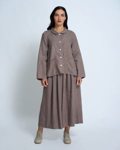 Violetta Siena Vintage Wash French Linen Wide Leg Pants