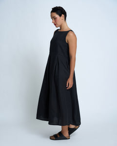 Violetta Potager Vintage Wash French Linen Pinafore Dress