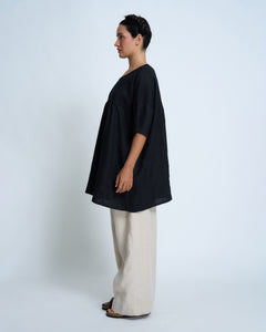 Violetta Sabine Vintage Wash French Linen Tunic Top