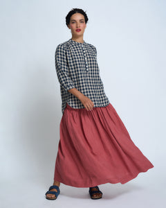 Violetta Seville Linen Check Top