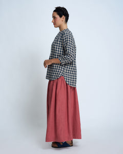 Violetta Seville Linen Check Top