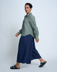 Violetta Siena Vintage Wash French Linen Wide Leg Pants