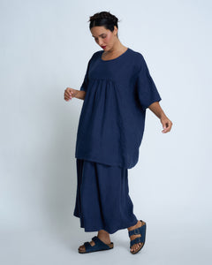Violetta Sabine Vintage Wash French Linen Tunic Top