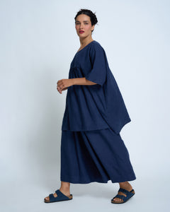 Violetta Sabine Vintage Wash French Linen Tunic Top