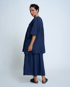 Violetta Sabine Vintage Wash French Linen Tunic Top