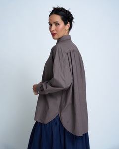 Violetta Hemingway Cotton Poplin Shirt