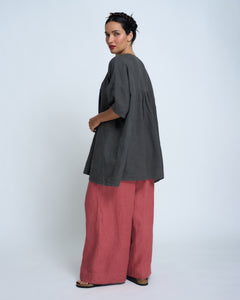 Violetta Sabine Vintage Wash French Linen Tunic Top