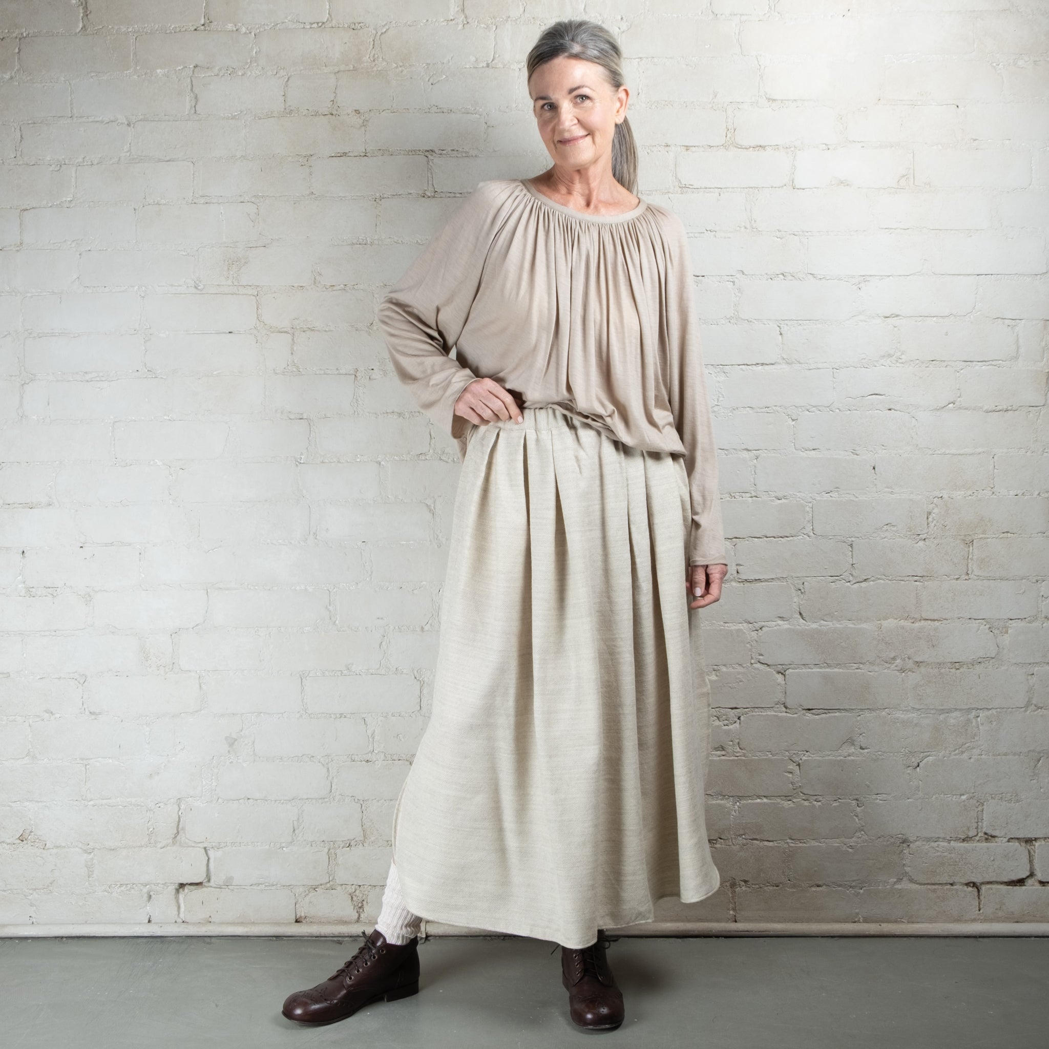 Elsa Esturgie Ombre Wool Skirt