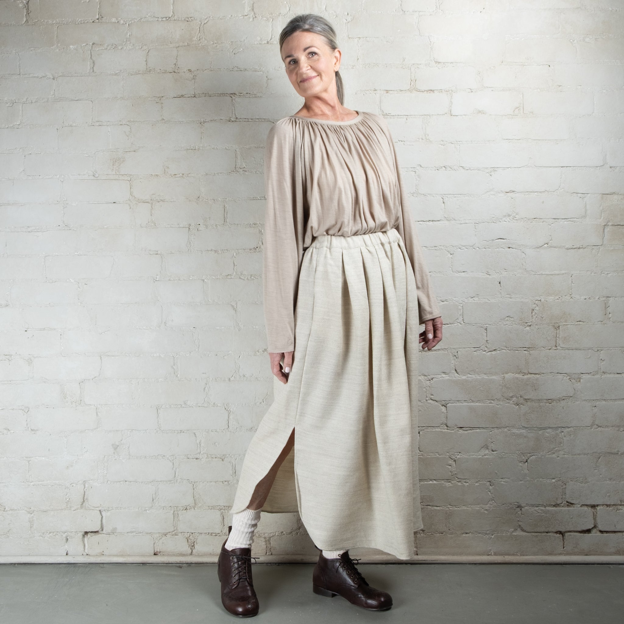 Elsa Esturgie Ombre Wool Skirt