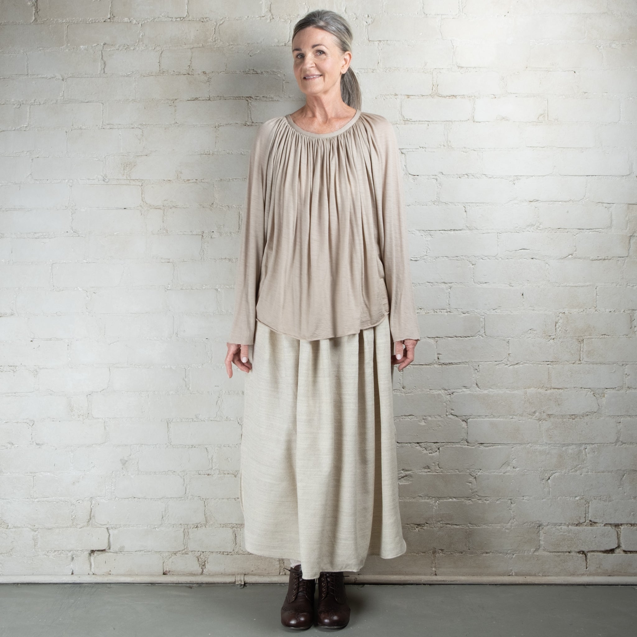 Elsa Esturgie Ombre Wool Skirt