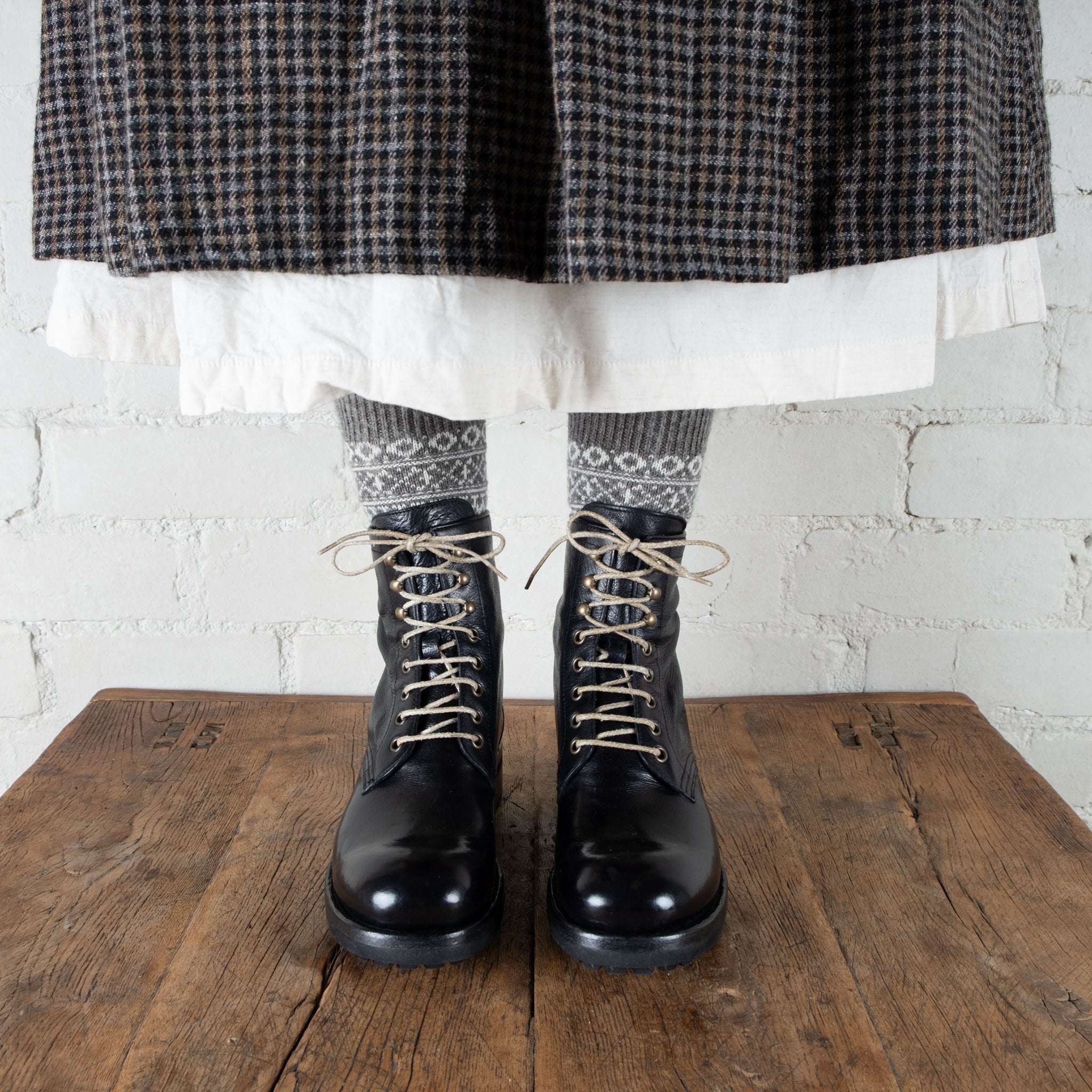 Victoria Varrasso Black Frankie Lace-up Boots