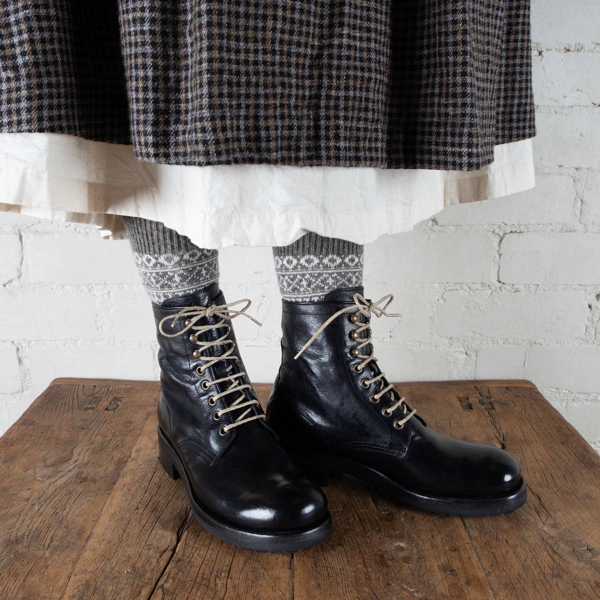 Victoria Varrasso Black Frankie Lace-up Boots