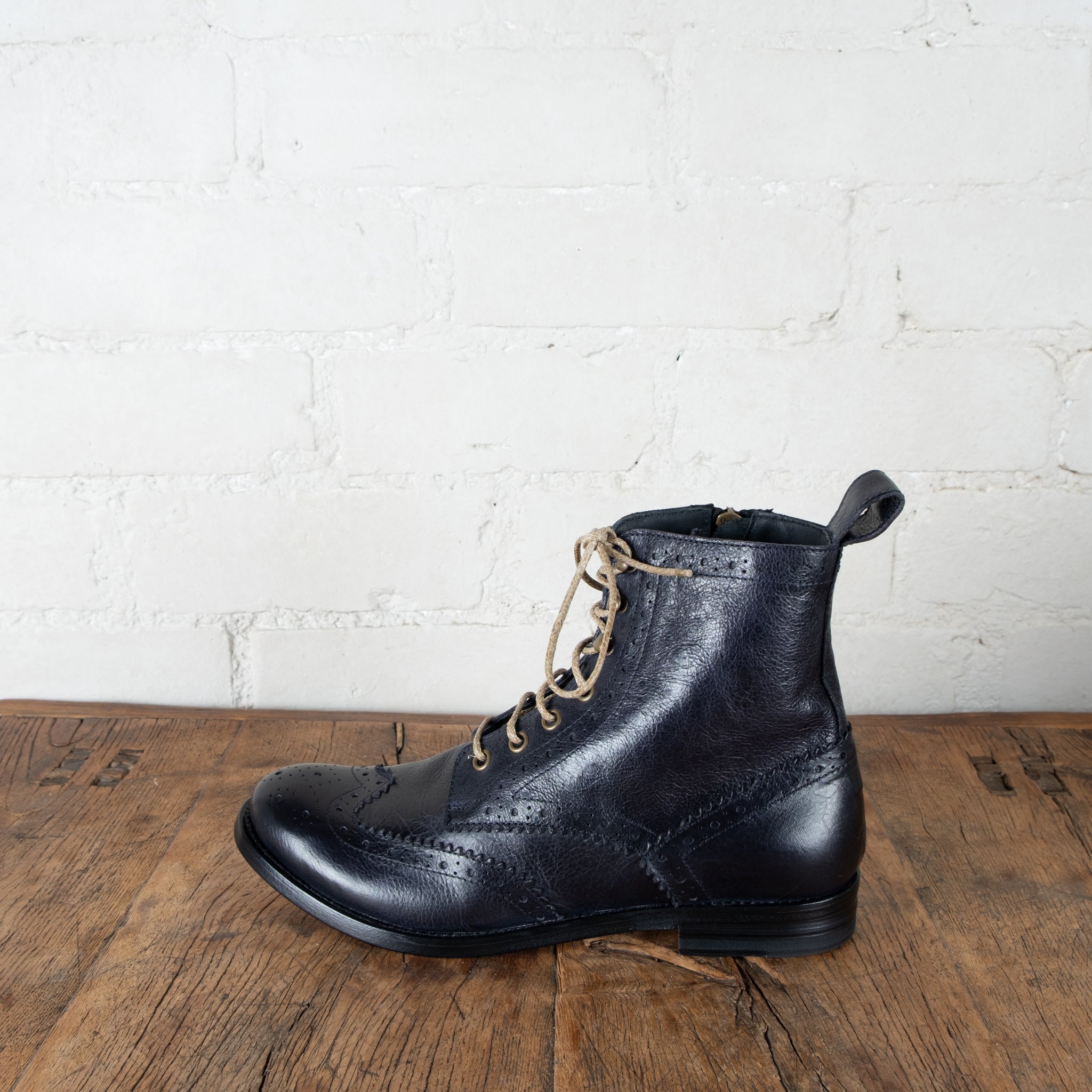 Victoria Varrasso French Navy Harper Brogue Boots