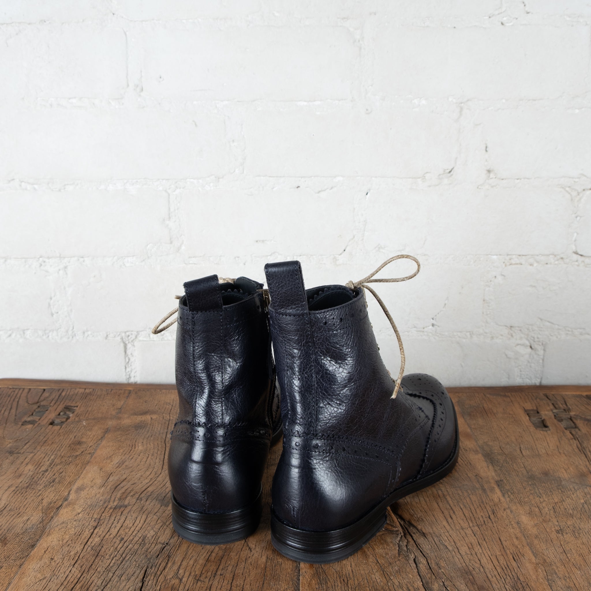 Victoria Varrasso French Navy Harper Brogue Boots