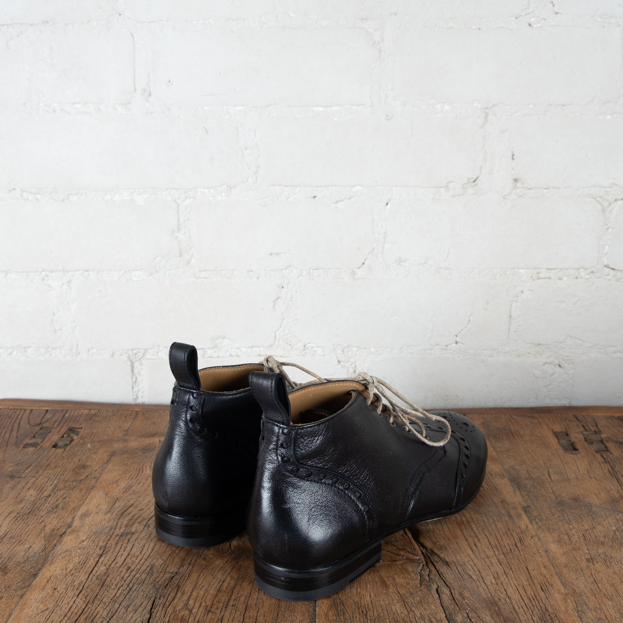 Victoria Varrasso Noir Leather Bootlettes