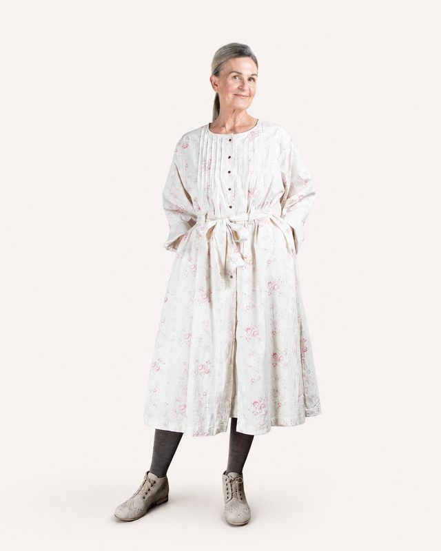 Les Ours Anis Popeline Liberté Bouquet Coat Dress