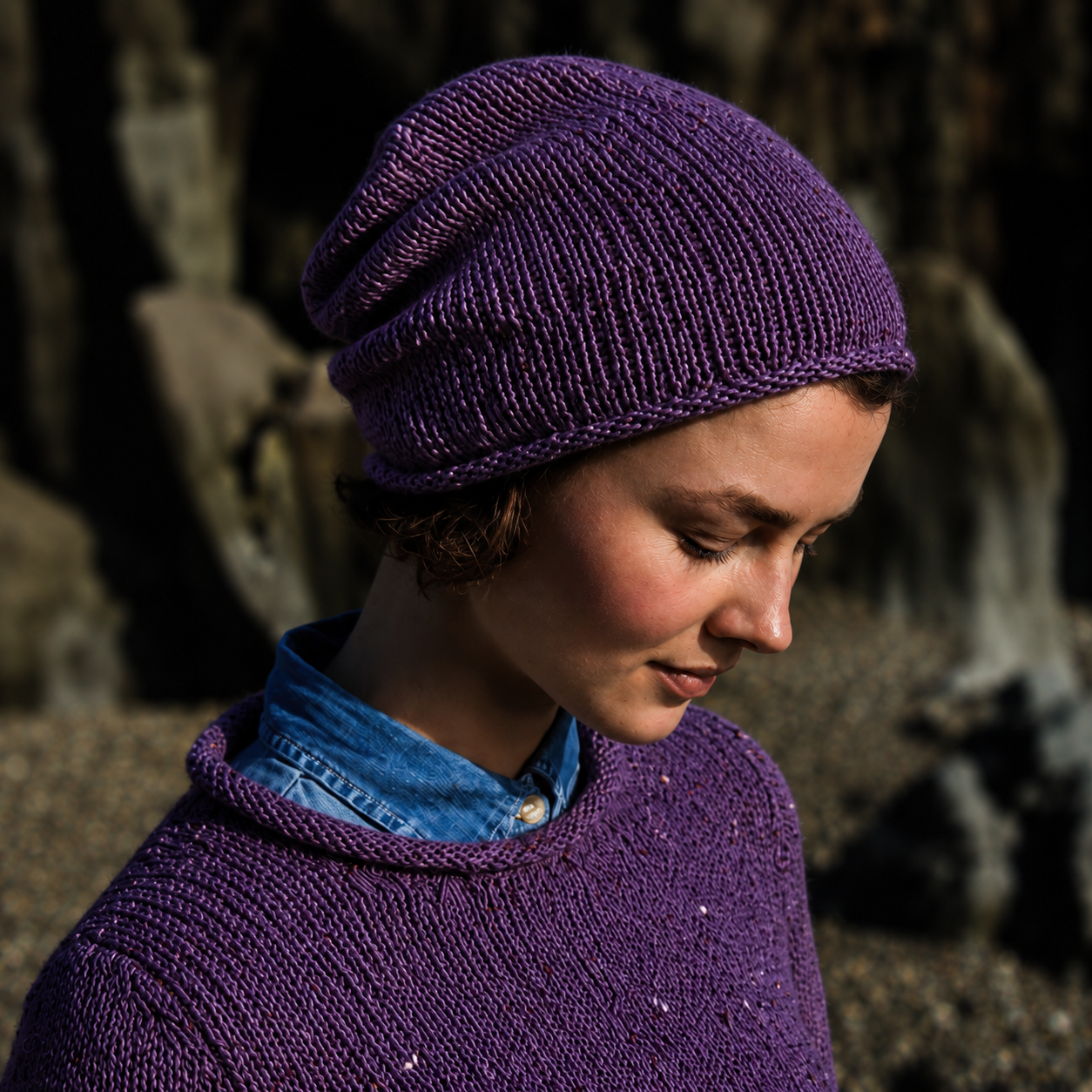 Fisherman Out Of Ireland Donegal Yarn Roll Edge Beanie