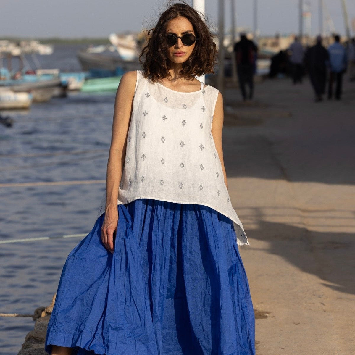 Meg By Design Long Cotton Organdy Nyx Skirt