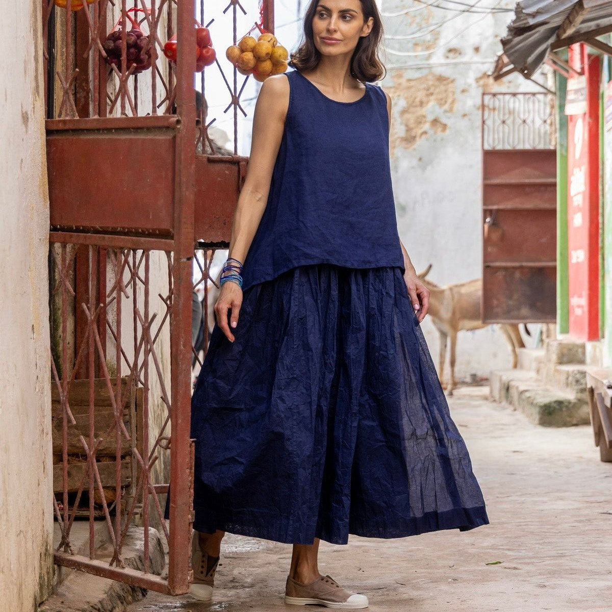 Meg By Design Long Cotton Organdy Nyx Skirt