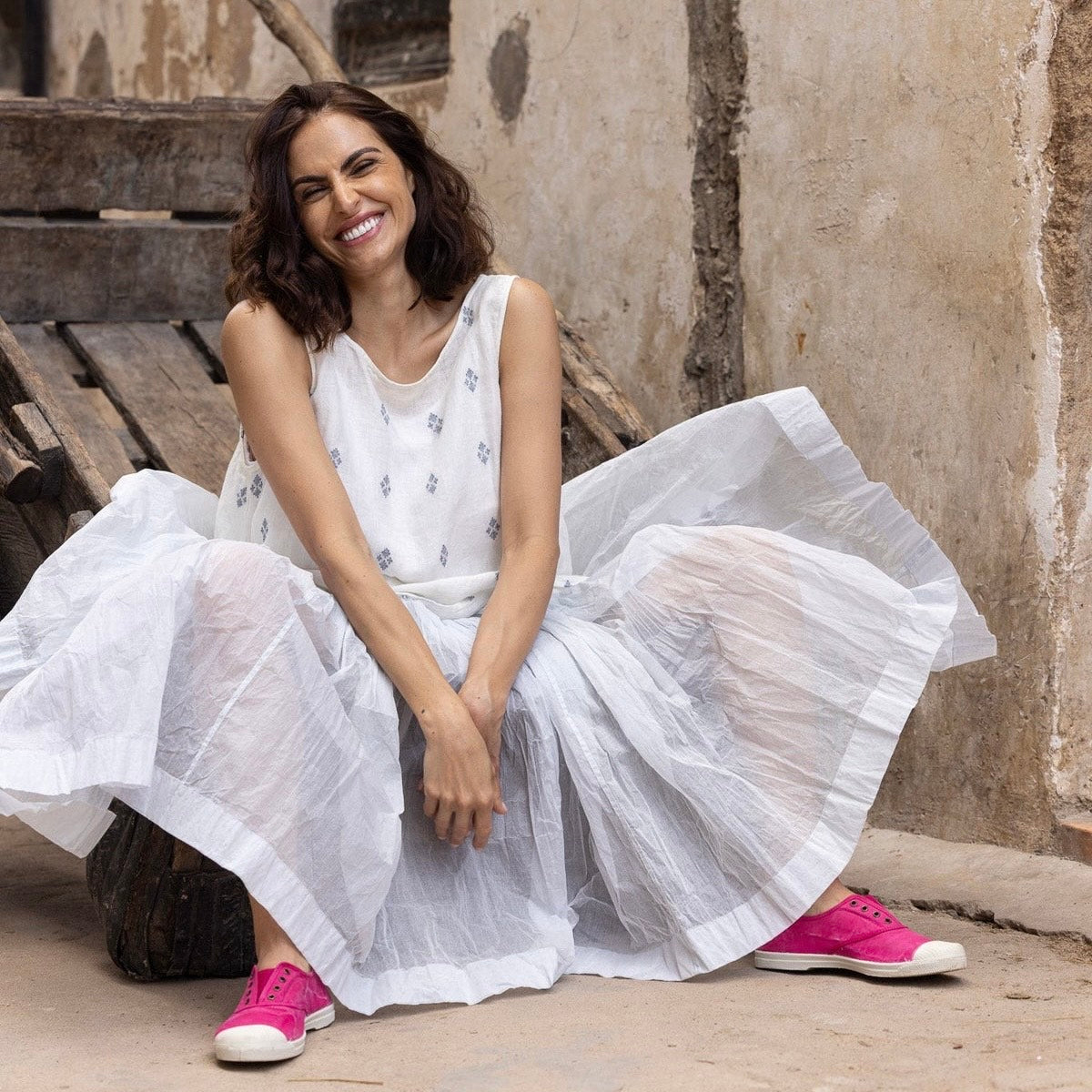 Meg By Design Long Cotton Organdy Nyx Skirt