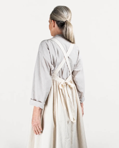 Elsa Esturgie Plaine Seersucker Cotton Pinafore Dress