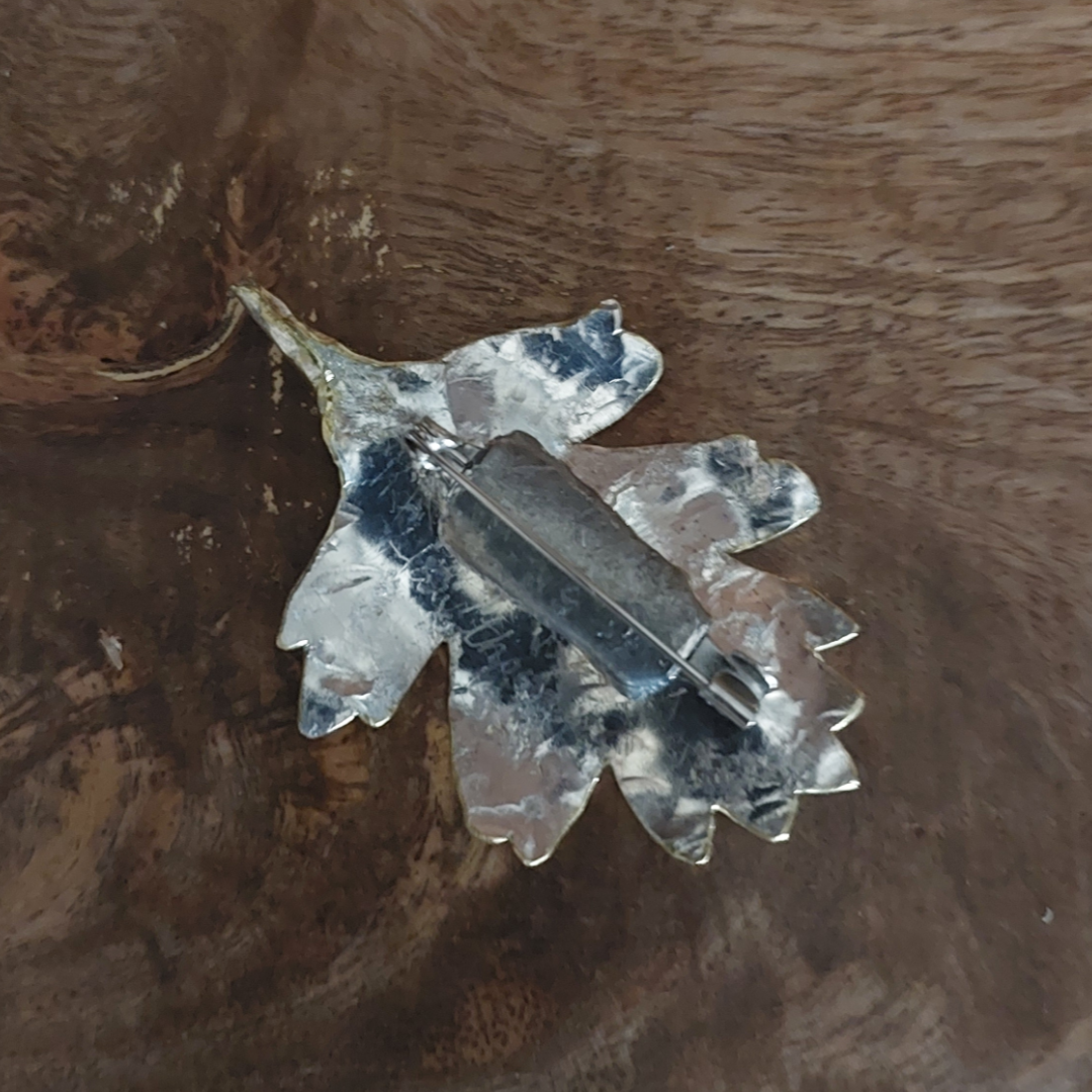 Emma Cunningham Recycled Silver Leaf Brooches