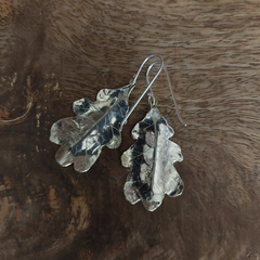 Emma Cunningham Recycled Silver Oak Leaf Earrings