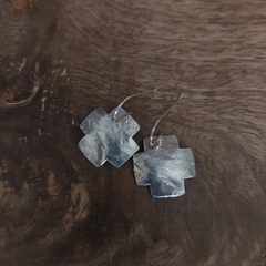 Emma Cunningham Recycled Silver Cross Earrings