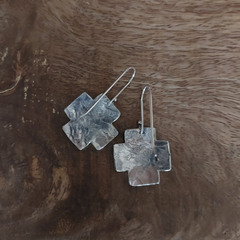 Emma Cunningham Recycled Silver Cross Earrings