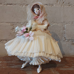Josette Jane Eyre Bride wearing cream dress