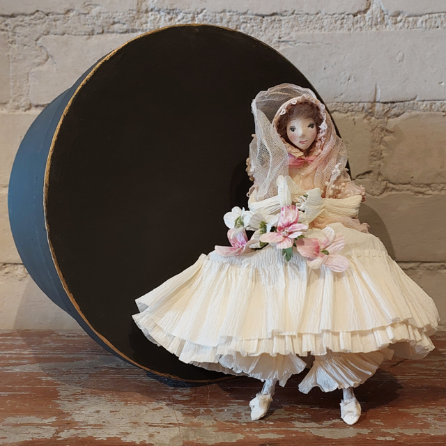 Josette Jane Eyre Bride wearing cream dress