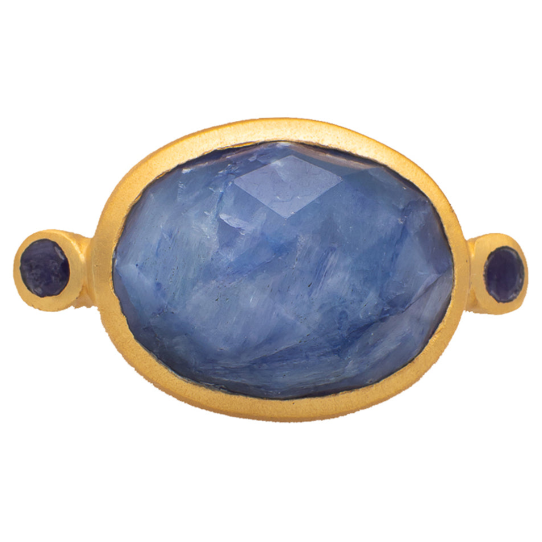 Rubyteva Banjara Simulated Sapphire Ring