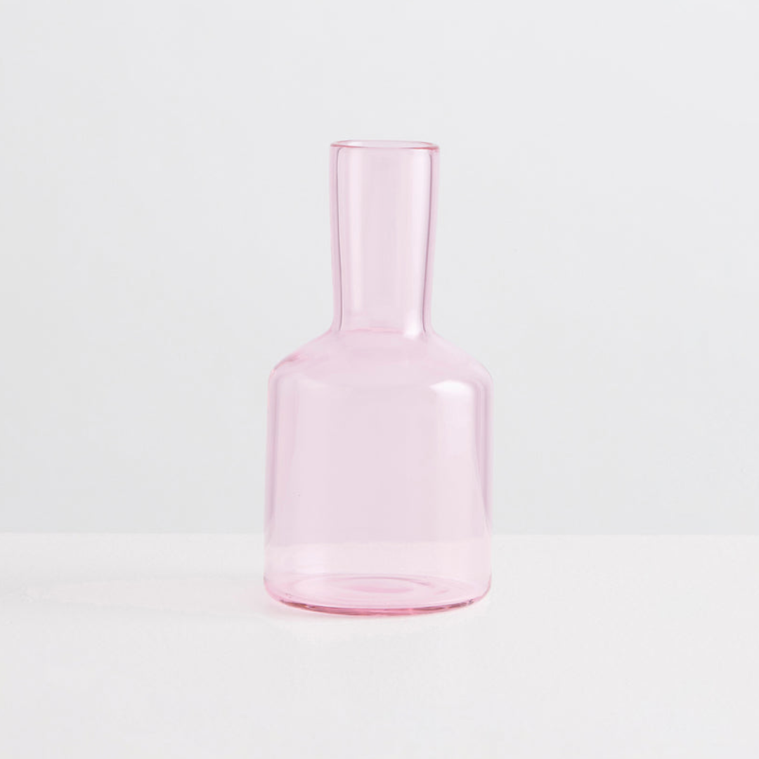 J'AI SOIF GLASS CARAFE & TUMBLER SET - PINK