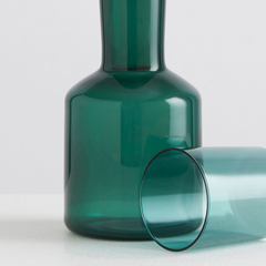 J'AI SOIF GLASS CARAFE & TUMBLER SET - TEAL