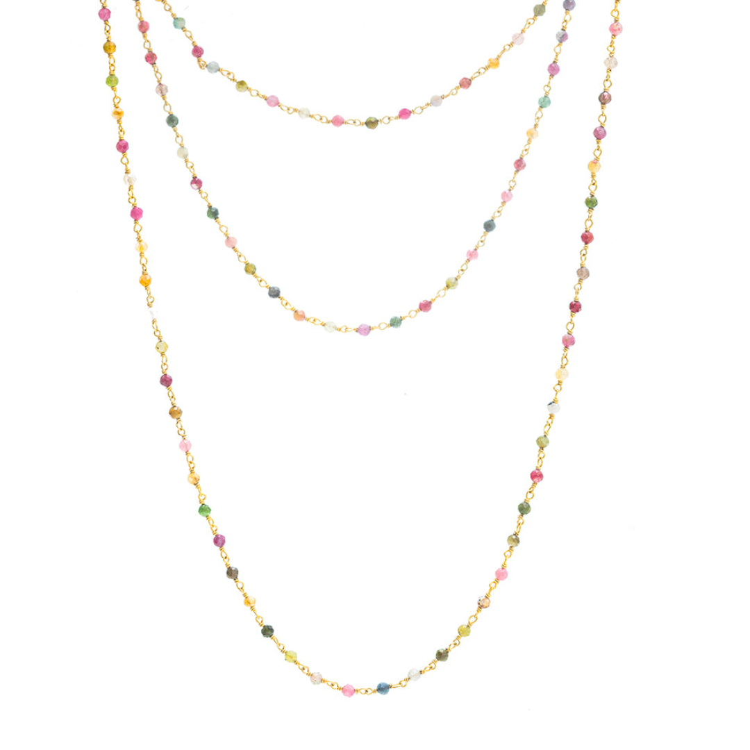 Rubyteva Multi Tourmaline Link Necklace