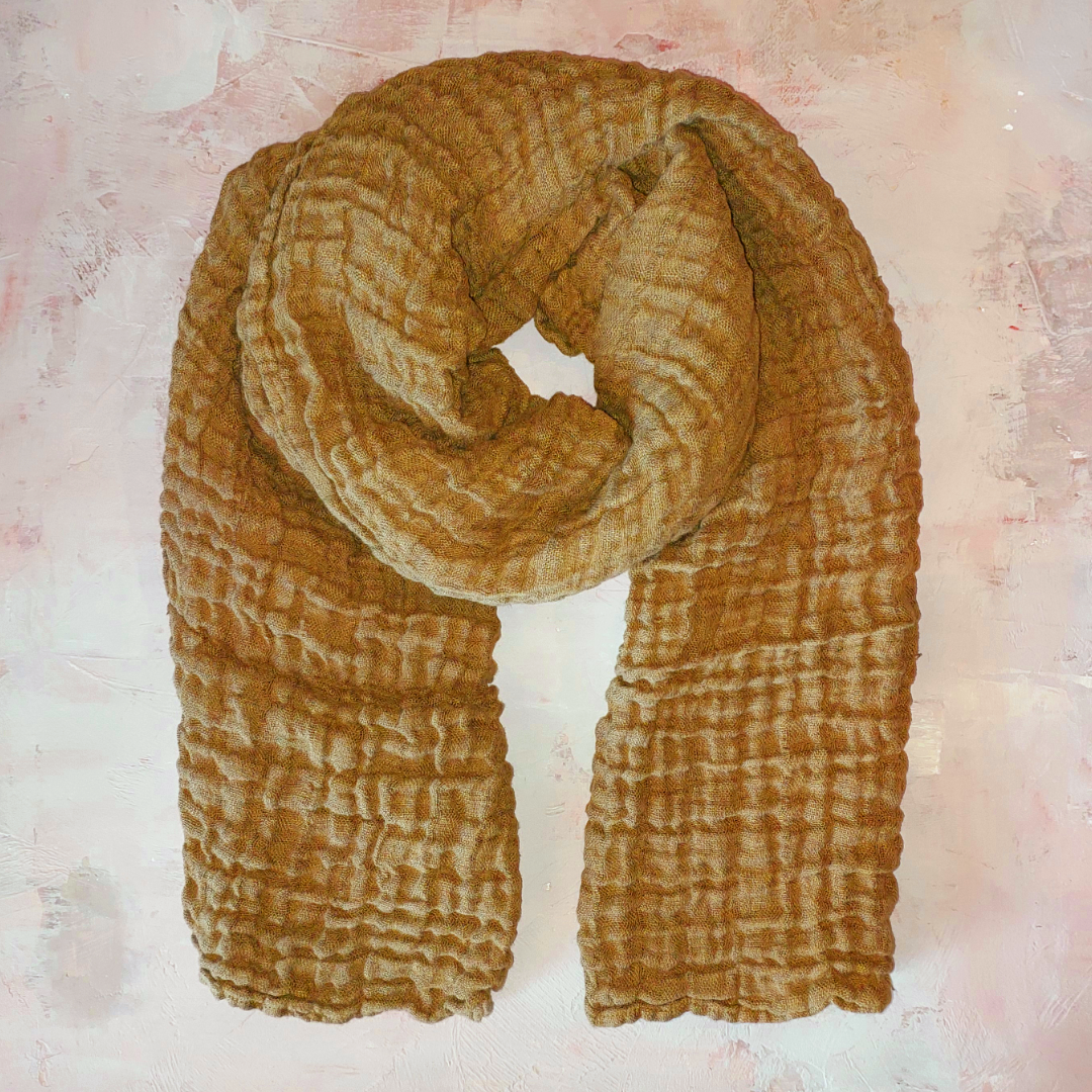 Rustic French Linen Scarf