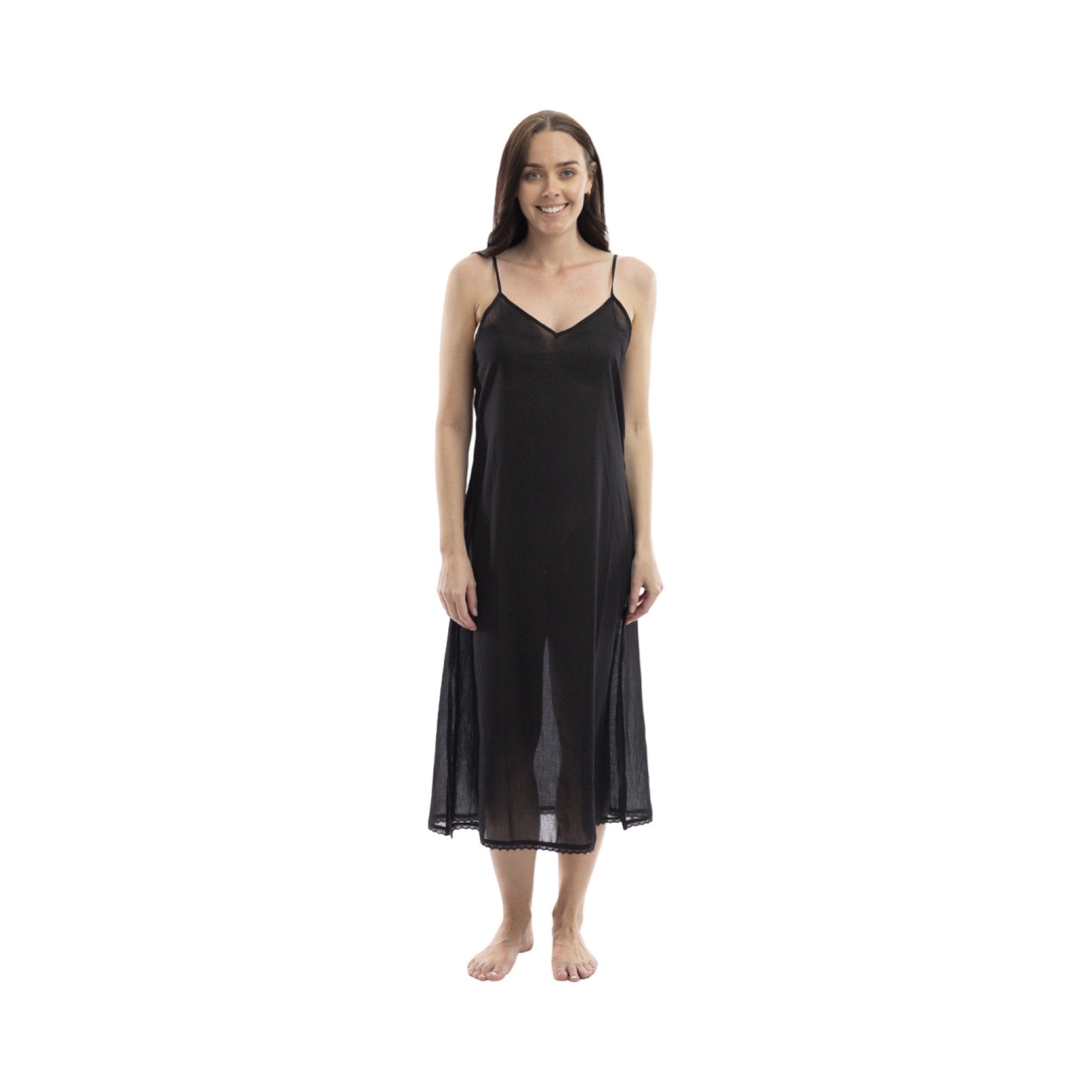 Cotton Slip Dress Long